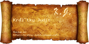 Krátky Judit névjegykártya